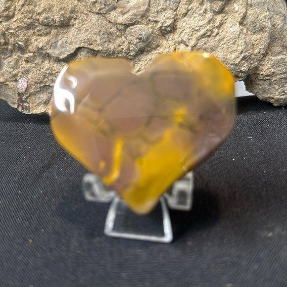 Mookaite heart crystal brown & mustard from Australia - Picture 1 of 3